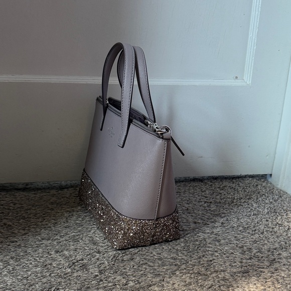 NEW: Kate Spade Metallic Gray Tote Bag - Picture 2 of 6